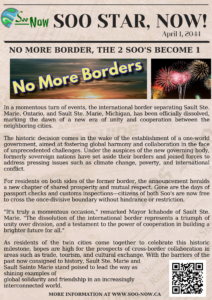 Front page of fictional newspaper