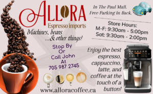 Allora Espresso Imports May ad.