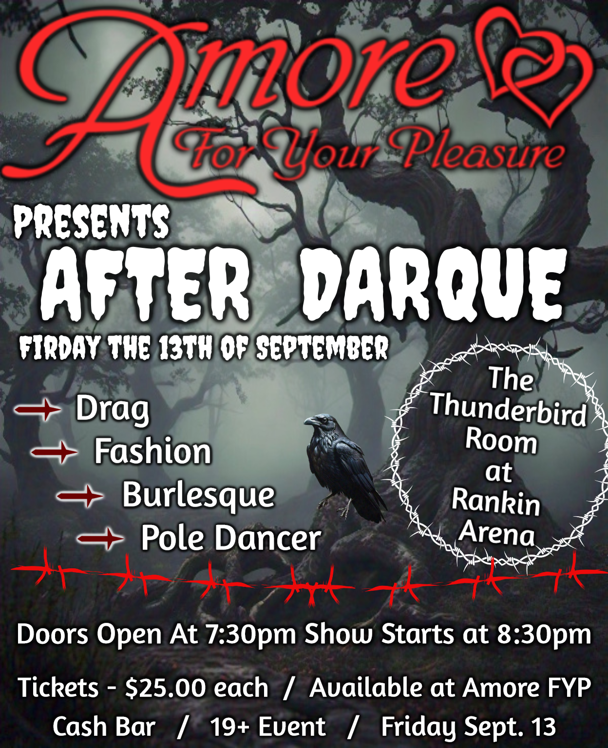 Amore FYP - After Darque event poster