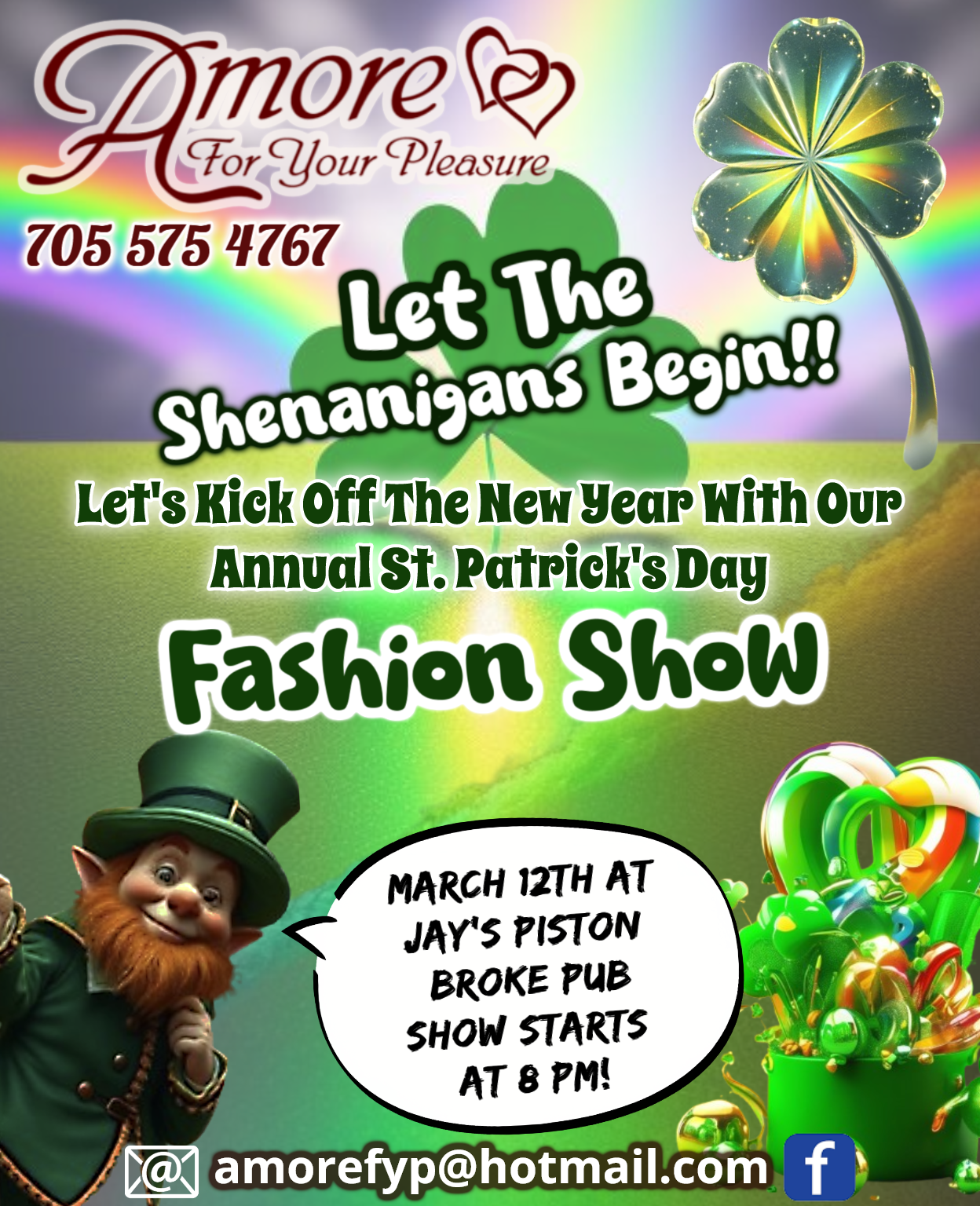 Amore FYP - St. Patrick's Day Fashion Show ad