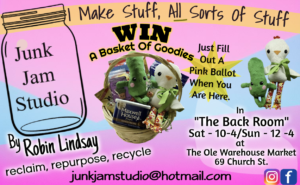 Junk Jam Studio - ad for giveaway - fill out a ballot