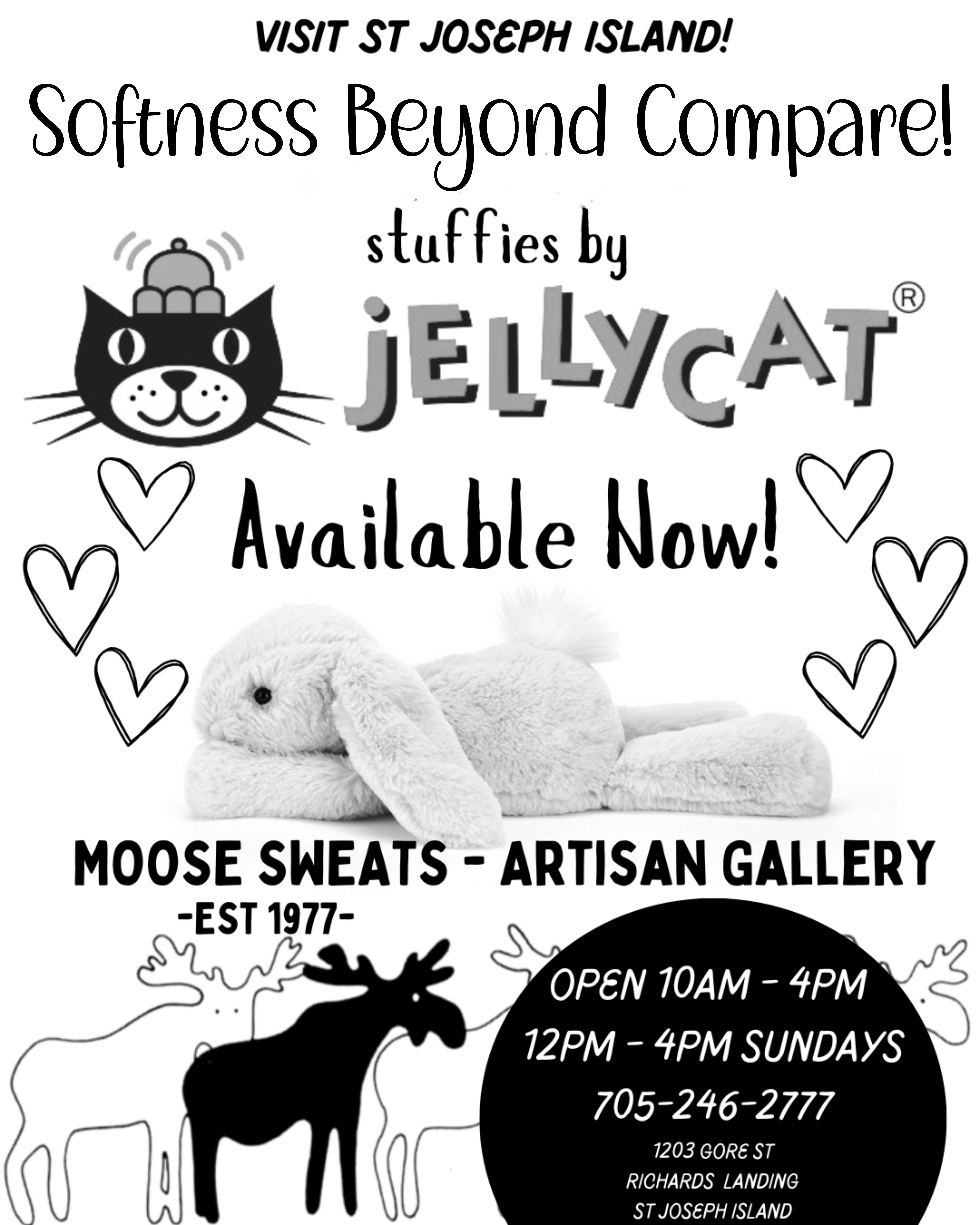 Moose Sweats - May 1 2025 - Ad 1 - 300dpi Moose Sweats - Jellycat stuffed toys available.