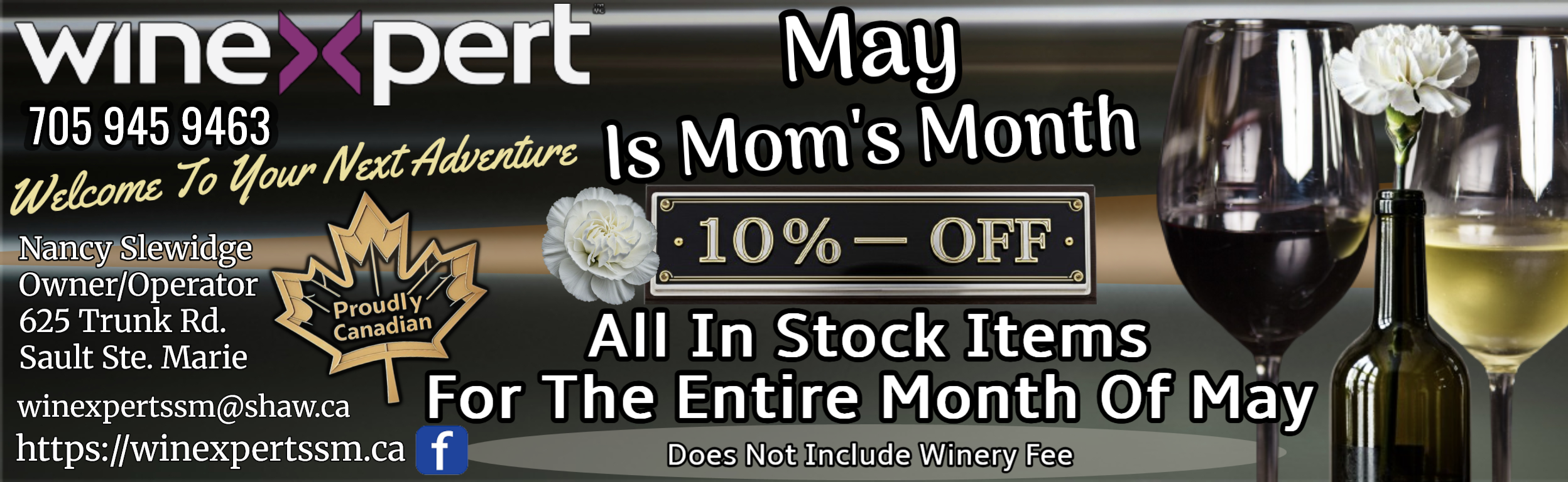 Winexpert -May 1 - 2025 - Ad1 Winexpert Sault Ste. Marie - May Mother's Day ad